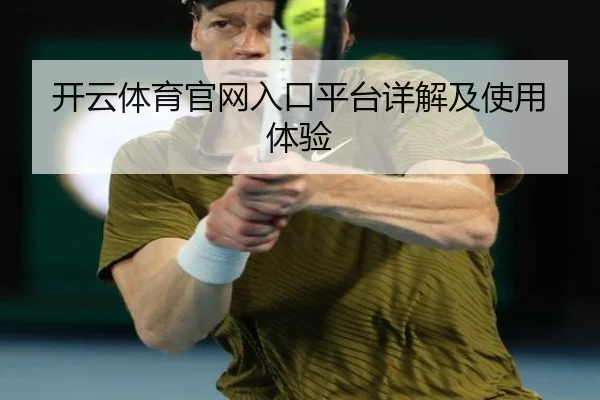 开云体育官网入口平台详解及使用体验